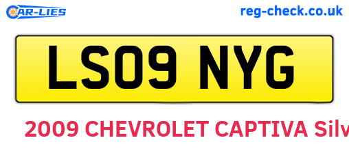 LS09NYG are the vehicle registration plates.