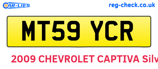 MT59YCR are the vehicle registration plates.