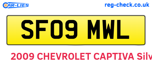 SF09MWL are the vehicle registration plates.