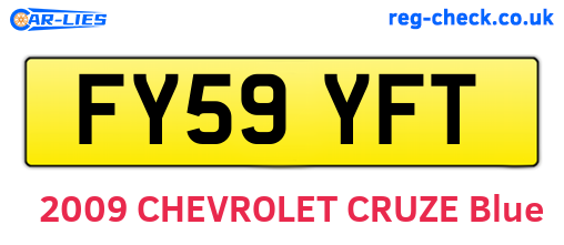 FY59YFT are the vehicle registration plates.