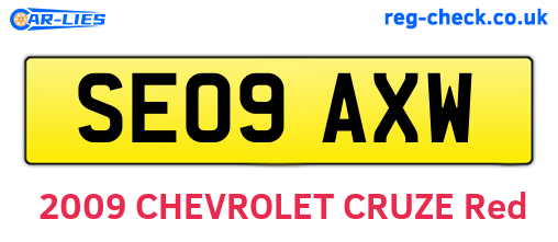 SE09AXW are the vehicle registration plates.