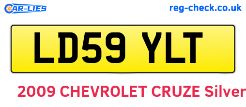LD59YLT are the vehicle registration plates.