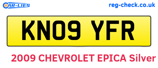 KN09YFR are the vehicle registration plates.