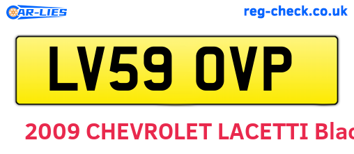 LV59OVP are the vehicle registration plates.