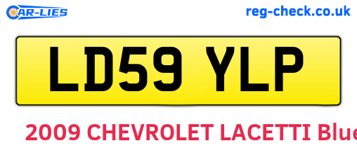 LD59YLP are the vehicle registration plates.