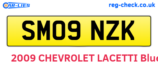 SM09NZK are the vehicle registration plates.