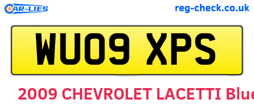 WU09XPS are the vehicle registration plates.