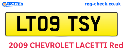 LT09TSY are the vehicle registration plates.