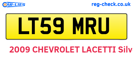 LT59MRU are the vehicle registration plates.