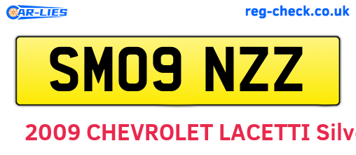 SM09NZZ are the vehicle registration plates.
