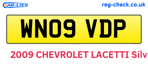 WN09VDP are the vehicle registration plates.