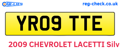 YR09TTE are the vehicle registration plates.