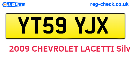 YT59YJX are the vehicle registration plates.