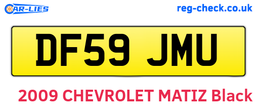 DF59JMU are the vehicle registration plates.