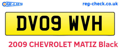 DV09WVH are the vehicle registration plates.