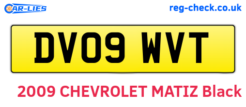 DV09WVT are the vehicle registration plates.