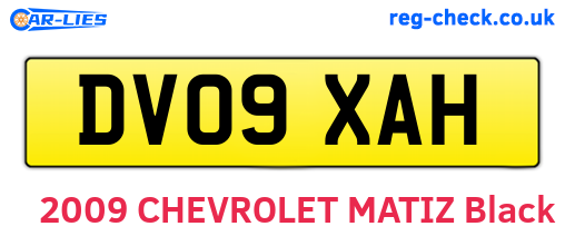 DV09XAH are the vehicle registration plates.
