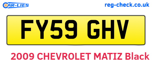FY59GHV are the vehicle registration plates.