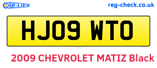 HJ09WTO are the vehicle registration plates.