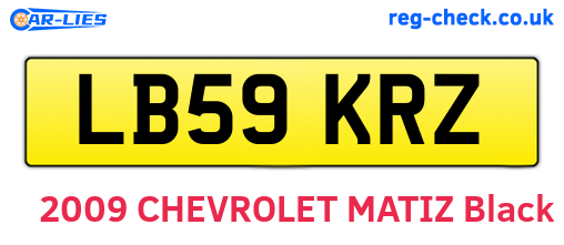 LB59KRZ are the vehicle registration plates.
