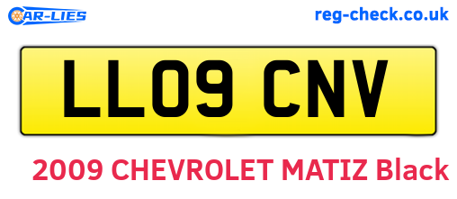 LL09CNV are the vehicle registration plates.