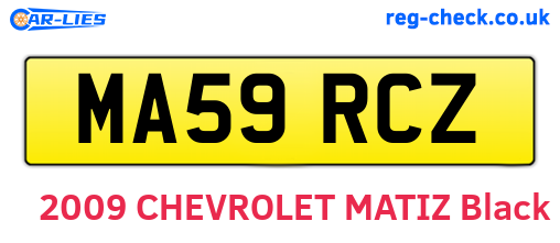 MA59RCZ are the vehicle registration plates.