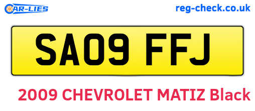 SA09FFJ are the vehicle registration plates.