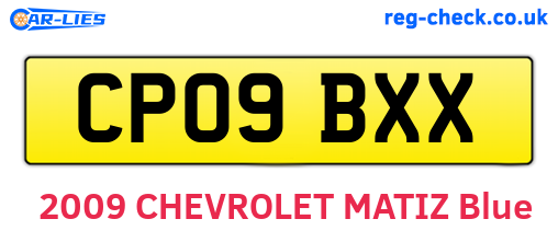 CP09BXX are the vehicle registration plates.