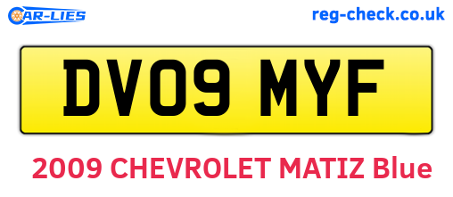 DV09MYF are the vehicle registration plates.