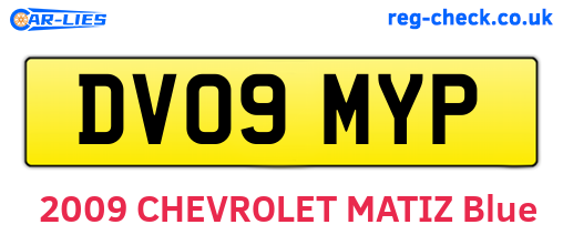 DV09MYP are the vehicle registration plates.