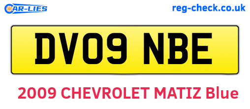DV09NBE are the vehicle registration plates.