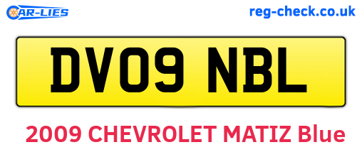 DV09NBL are the vehicle registration plates.