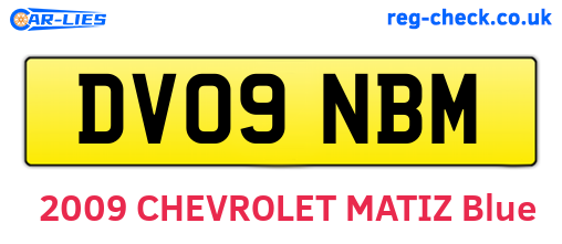 DV09NBM are the vehicle registration plates.