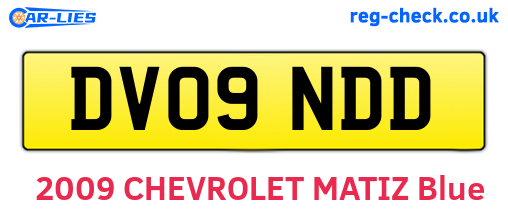 DV09NDD are the vehicle registration plates.