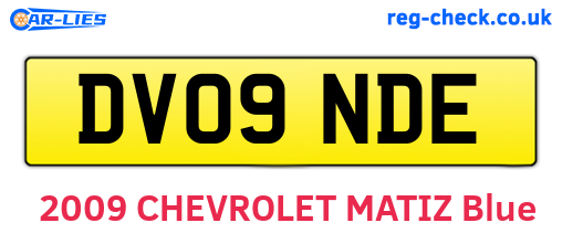 DV09NDE are the vehicle registration plates.