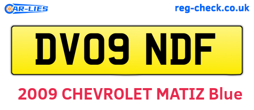 DV09NDF are the vehicle registration plates.