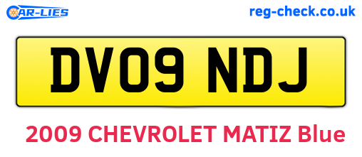 DV09NDJ are the vehicle registration plates.