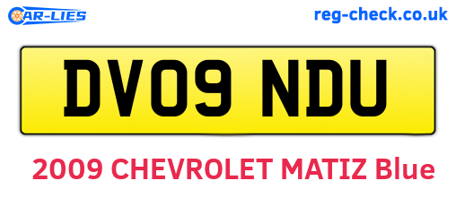 DV09NDU are the vehicle registration plates.