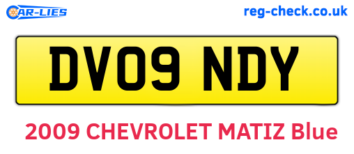 DV09NDY are the vehicle registration plates.