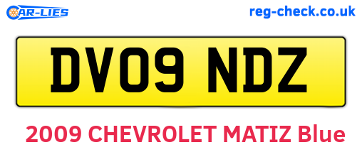 DV09NDZ are the vehicle registration plates.