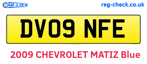 DV09NFE are the vehicle registration plates.