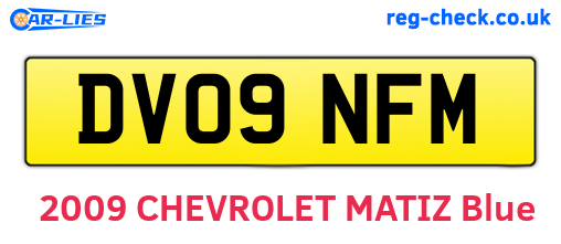 DV09NFM are the vehicle registration plates.