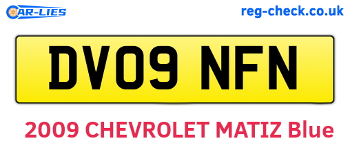 DV09NFN are the vehicle registration plates.
