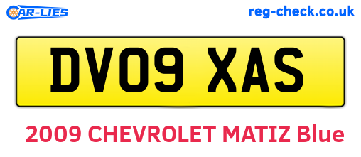 DV09XAS are the vehicle registration plates.
