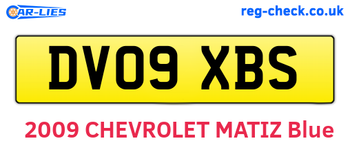 DV09XBS are the vehicle registration plates.
