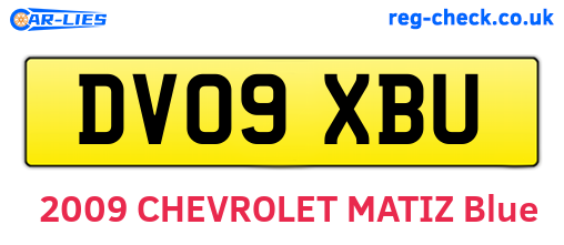 DV09XBU are the vehicle registration plates.