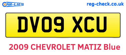 DV09XCU are the vehicle registration plates.