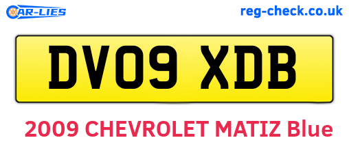 DV09XDB are the vehicle registration plates.