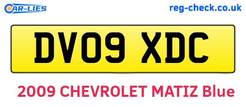 DV09XDC are the vehicle registration plates.