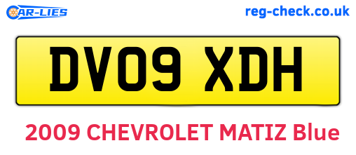 DV09XDH are the vehicle registration plates.